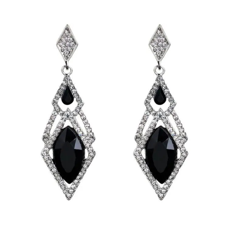 1920s Flapper Earrings 20s Art Deco Great Gatsby Earring Drop Rhinestone Jewelry Accessories Vintage Party Dangle Pearl Earrings