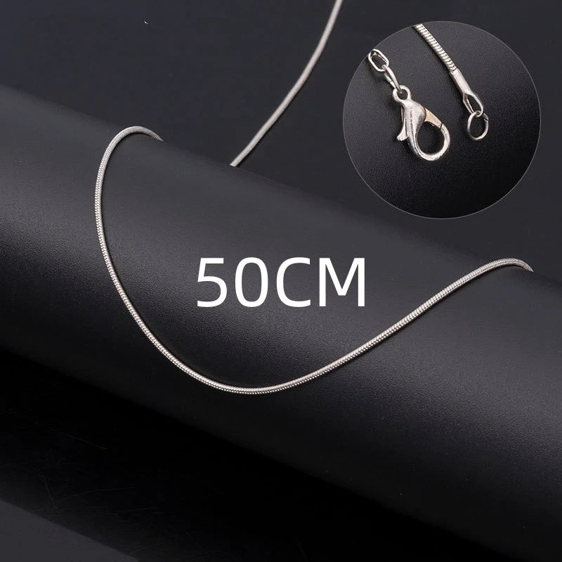 Vintage Gold Color Stainless Steel Snake Chain Necklace For Women Fashion Clavicle Chain Necklace Men Party Jewelry Accessories