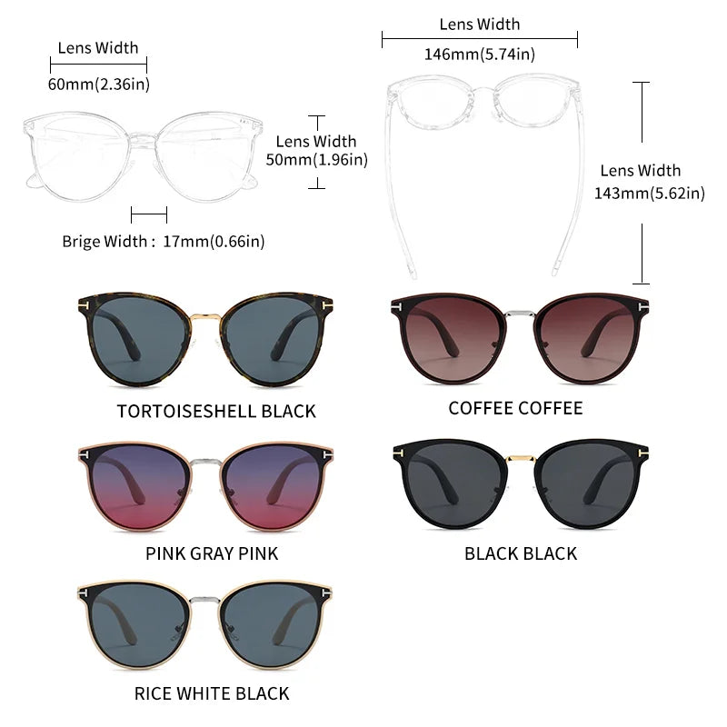 2025 GCV Polarized Cat Eye Sunglasses - Luxury Ultralight Tourism Party