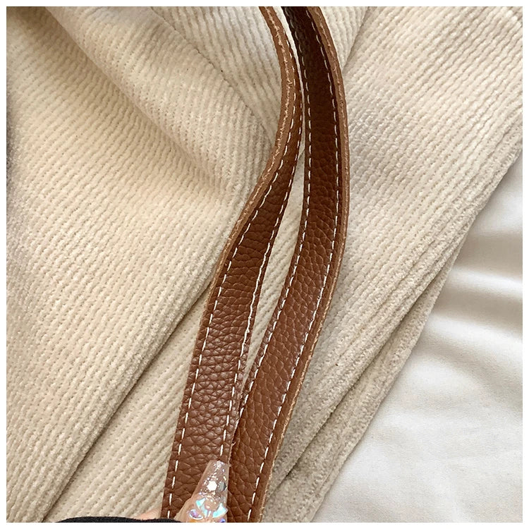 High Quality PU Tote Bags Fashion Solid Hasp Simple Versatile Sense of Luxury Shoulder and Handbags for Women 2024 New Style