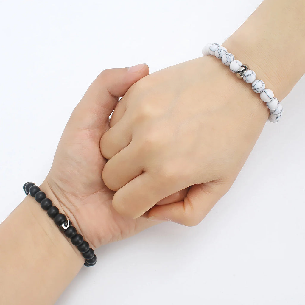 2PCS/Set Couple Ring Bracelets Gifts for My Love,My Man,Boyfriend,Soulmate,Valentine's Day Anniversary Birthday Christmas Gift
