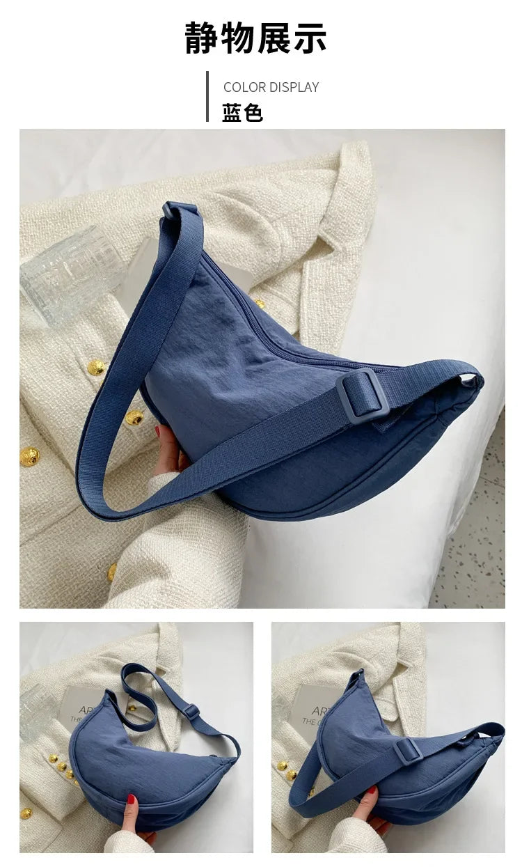Casual Nylon Crossbody Bag for Women Designer Shoulder Bags Large Capacity Tote Lady Travel Shopper Bag Female Purses 2024