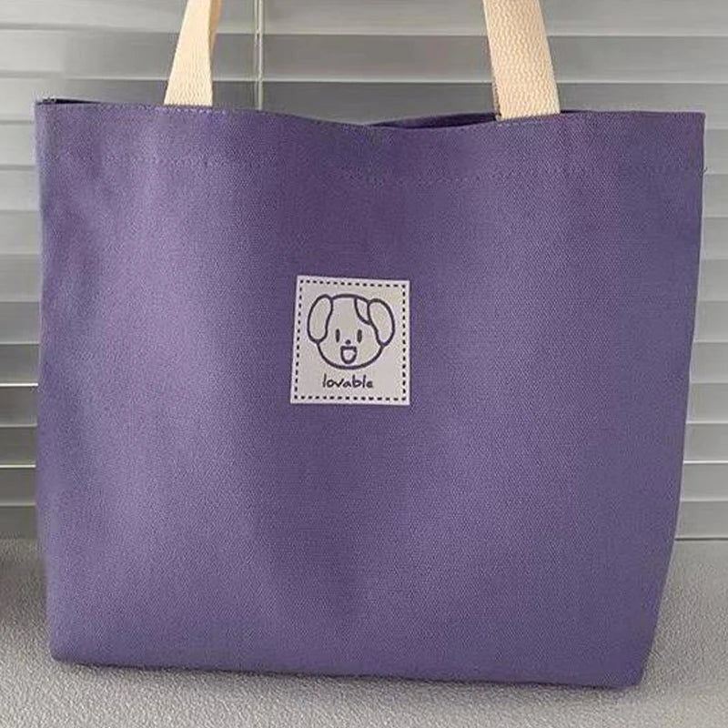Canvas Bag Women S Large Capacity Simple Shoulder Bag Commuting Handbag