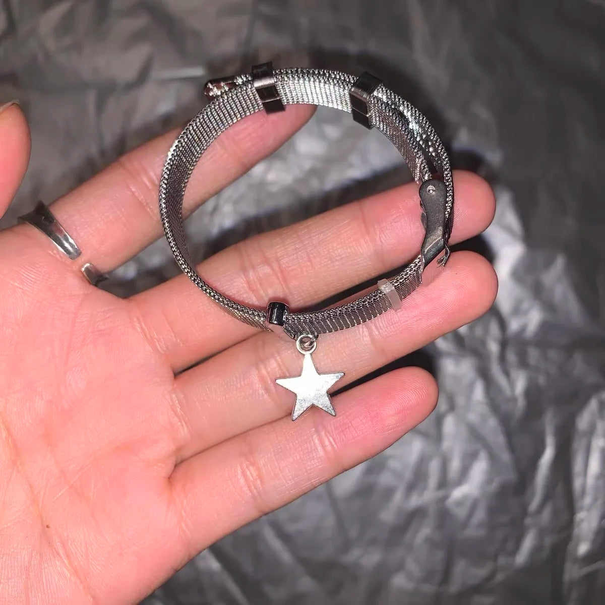 Harajuku Sweet Girls Star Charms Bracelets Cute Punk Cool Pentagram Bangles Bracelet for Women Party Club Korean Fashion Jewelry
