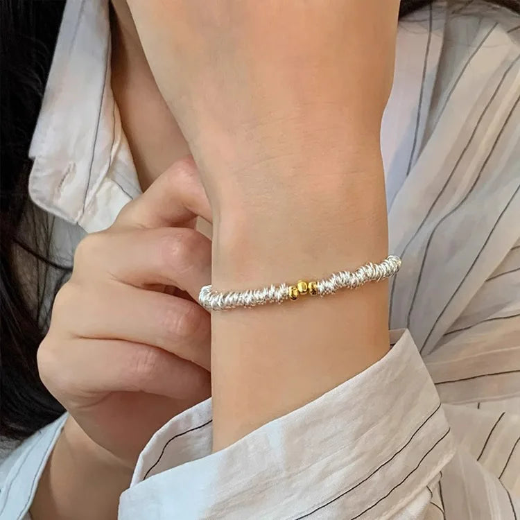VENTFILLE 925 Sterling Silver Double Layer Pearl Bracelet for Women Girl Design Bead Korean Jewelry Dropshipping