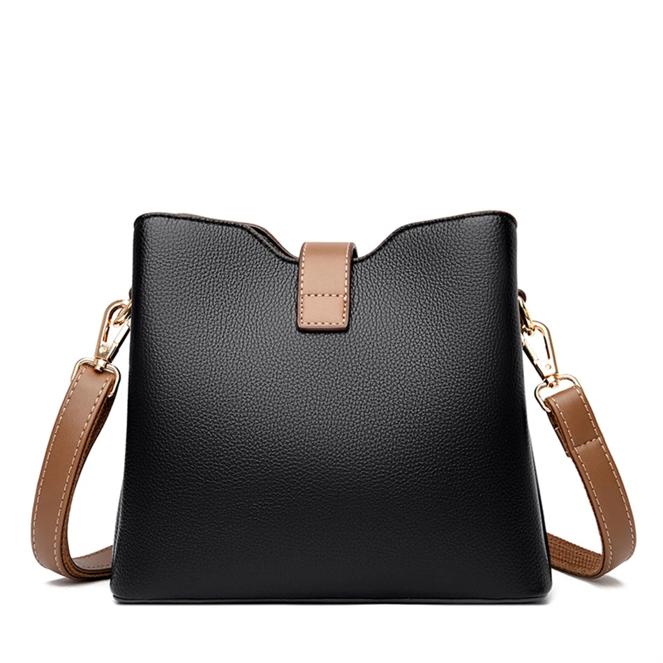 3-Layer Designer Handbag - Large Capacity Crossbody Messenger Bag