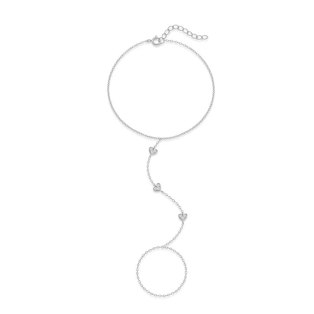 CANNER European American Style Eight-Pointed Star Zircon Bracelet S925 Sterling Silver Personality Simple Versatile Bracelet