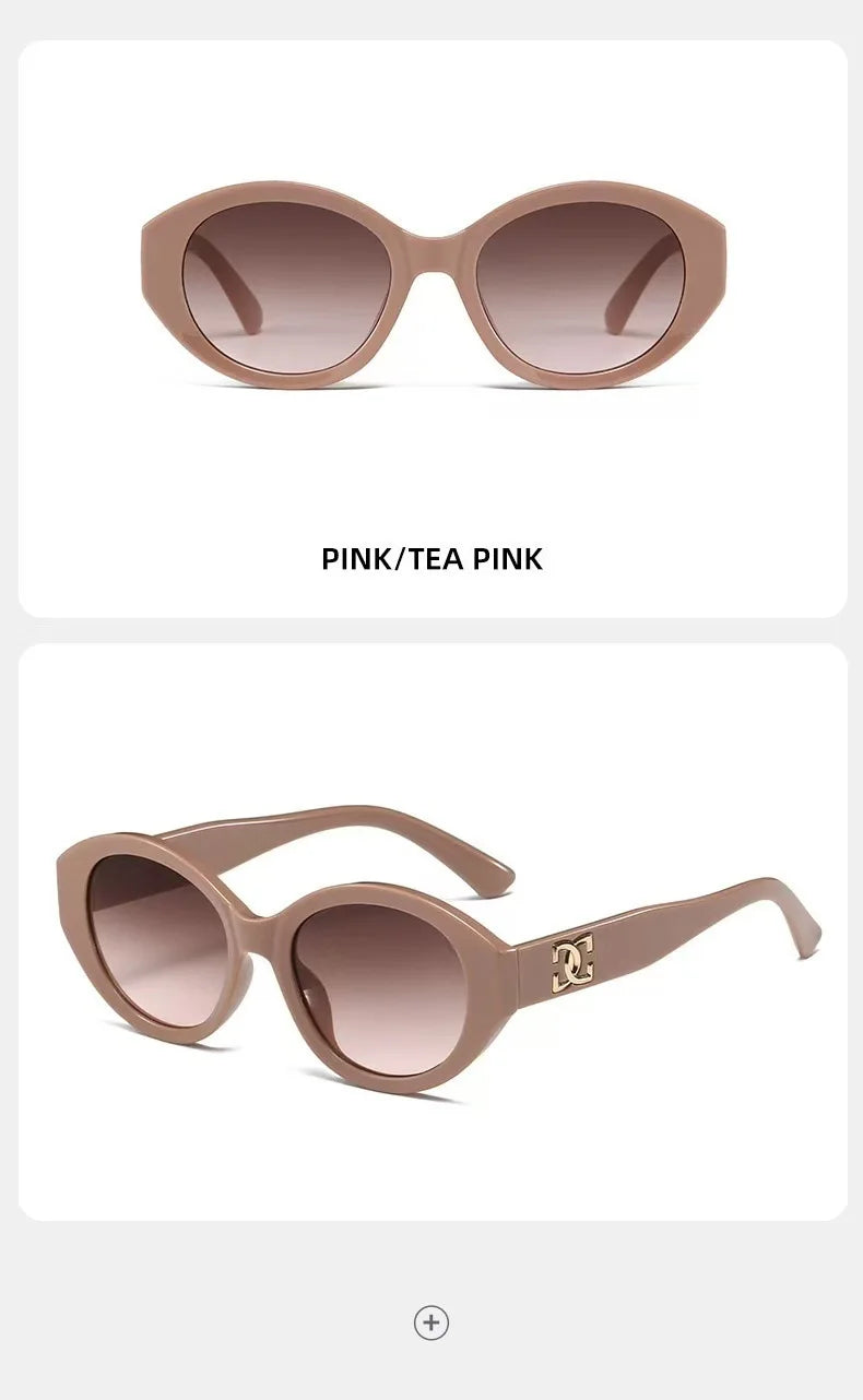 2025 Luxury Small Round Sunglasses - Unisex Designer Gradient UV400