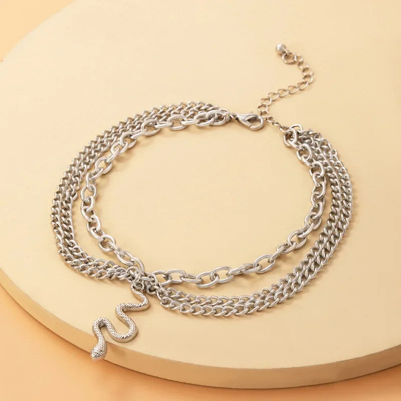Classic Snake Multi-layer Anklet For Women Starfish Heart Shell Sexy Chain On Foot Leg Female Ankle Bracelet Beach Jewelry
