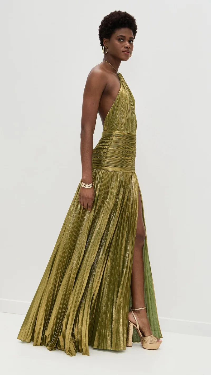 Luxurious Corset Party Dress - Off Shoulder Halter Celebrity Gown