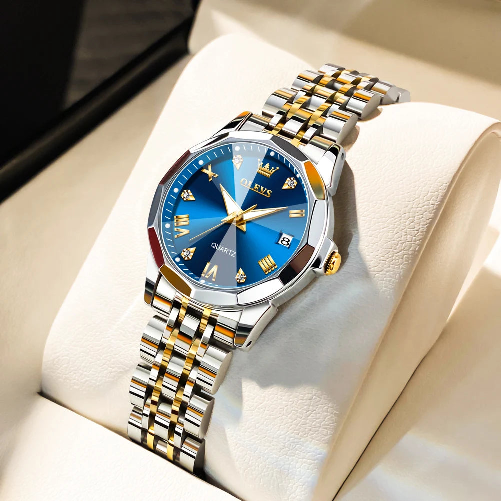 OLEVS Elegant Fashion Women's Watch - Luxury Waterproof Luminous Date