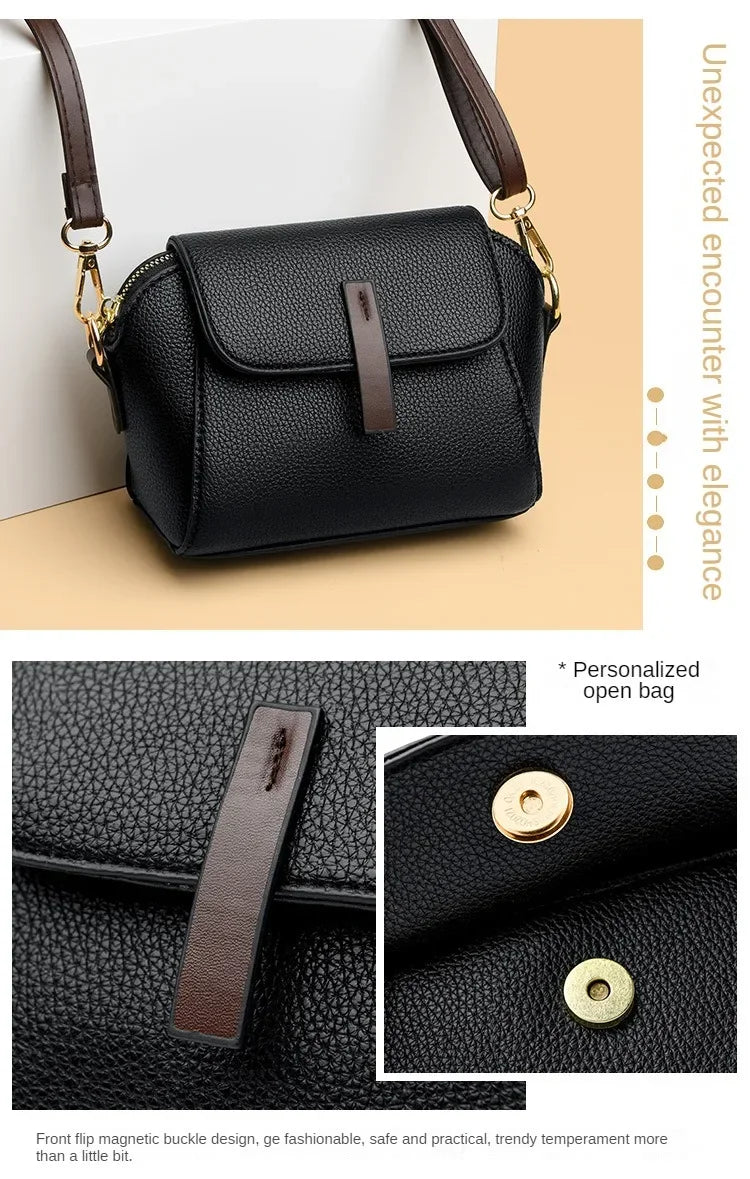 Luxury Designer Solid Color Women's Small Handbag Fashion Shoulder Messenger Bag Ladies Pu Leather Shell Crossbody Bag Bolsas