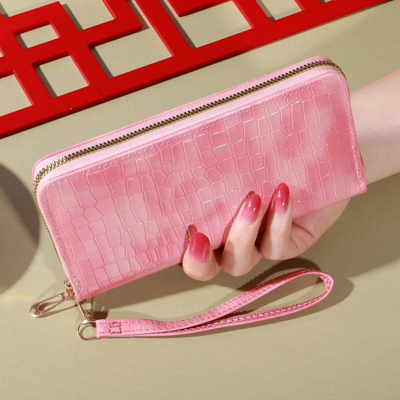 Classic Wallet, Large Capacity Clutch Purse With Zipper, Card Holder With 8 Slots And Multiple Compartments, Elegant Hand Clutch
