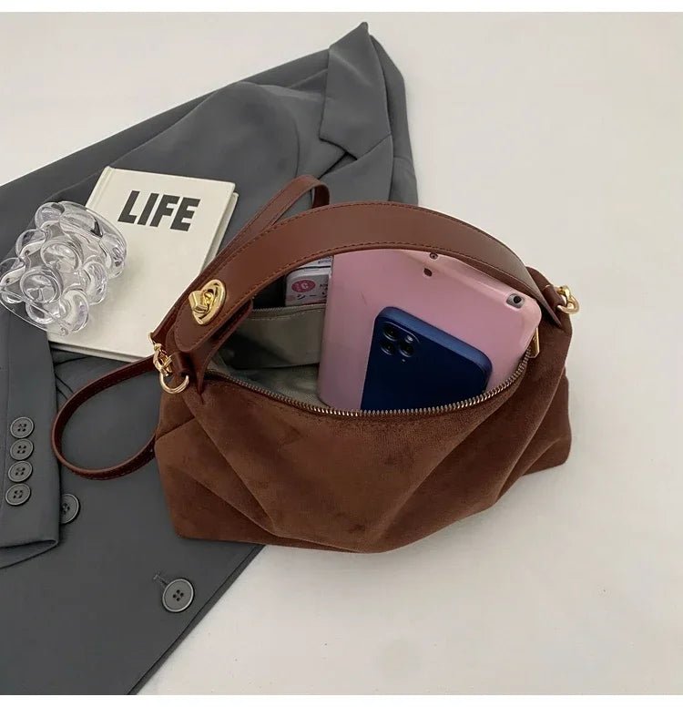 Large Capacity PU 2024 High Quality Shoulder Bag Zipper Solid Popular Fashion Handbag Soft Versatile Commuting Crossbody Bag