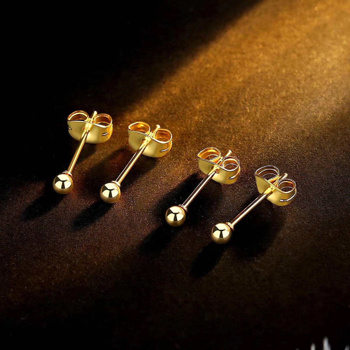 12pcs 2mm-3mm Tiny Butterfly Buckle Stud Earrings 316L Stainless Steel Hypoallergenic Universal Ear Bone Studs Piercing Jewelry