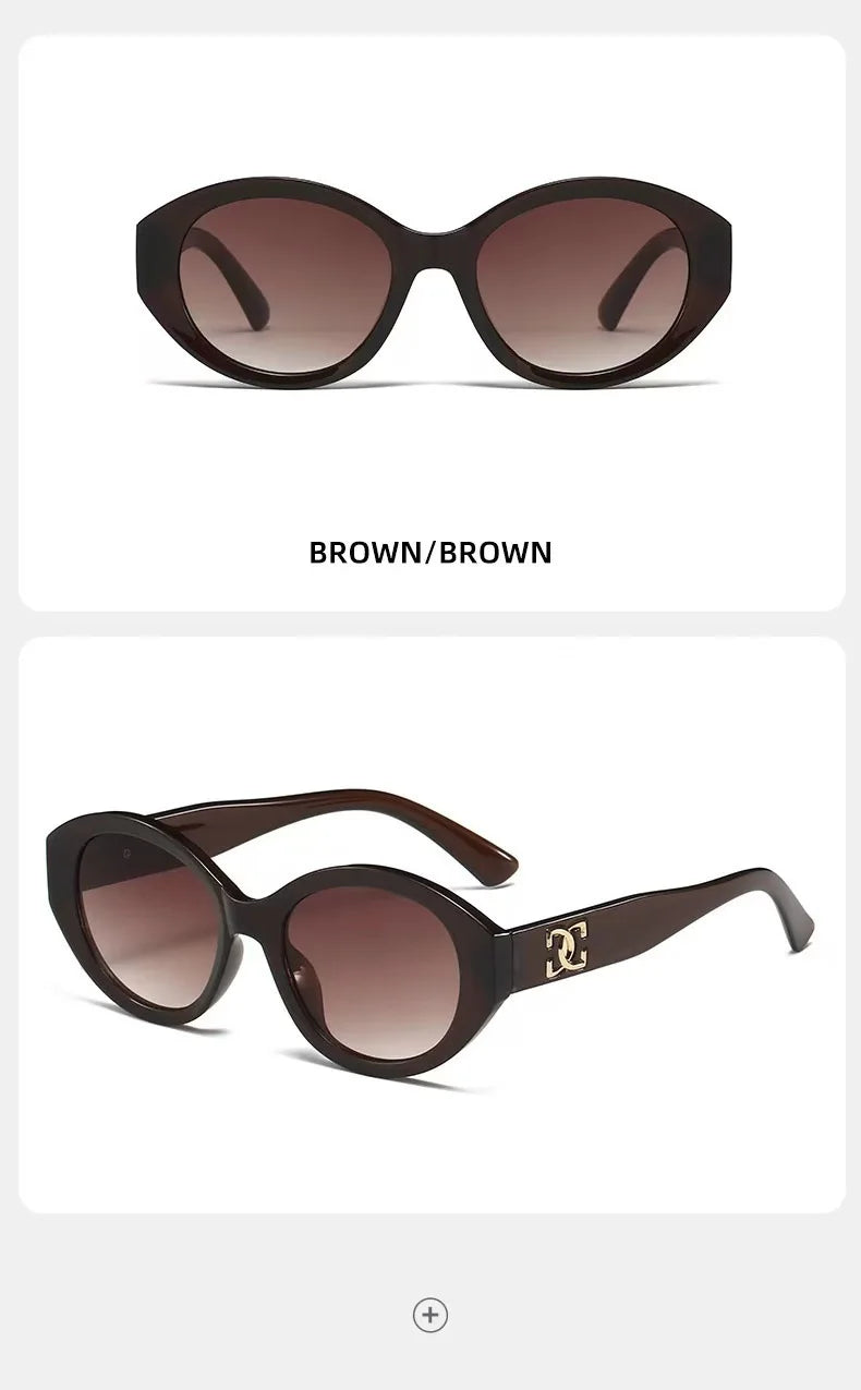 2025 Luxury Small Round Sunglasses - Unisex Designer Gradient UV400