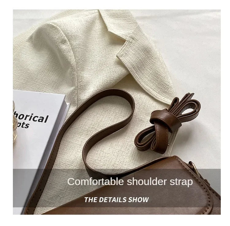 Advanced Texture Retro Small Saddle Bag Women 2025 New Popular All-Match Messenger Bag Fashion Underarm Bags Square Sling Bag