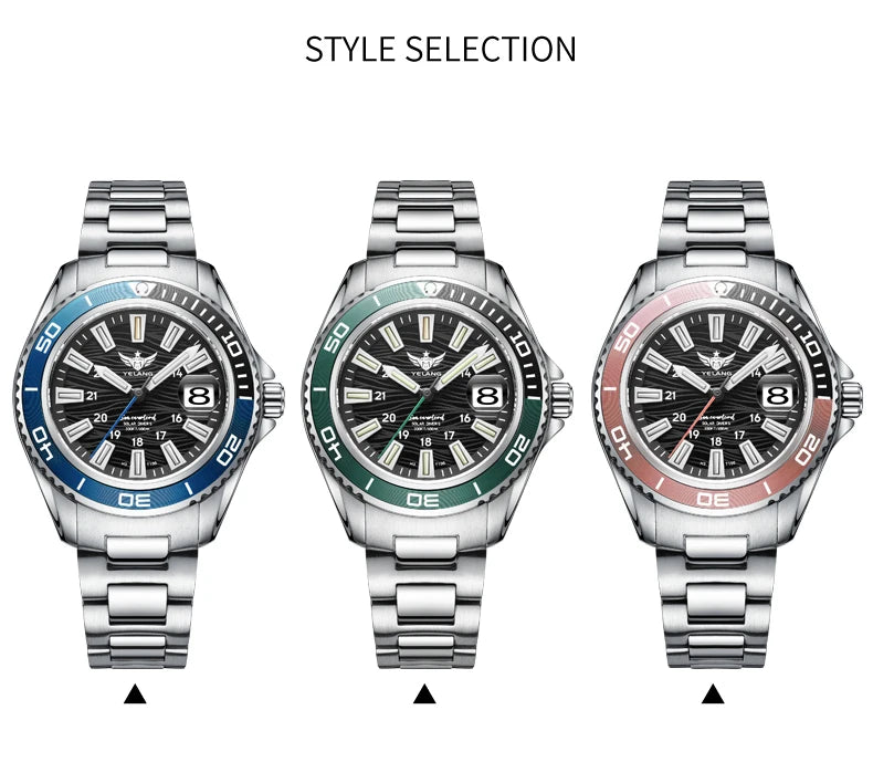 Yelang V1214 Solar Watch - Japan Eco-Drive Sapphire 100M Waterproof