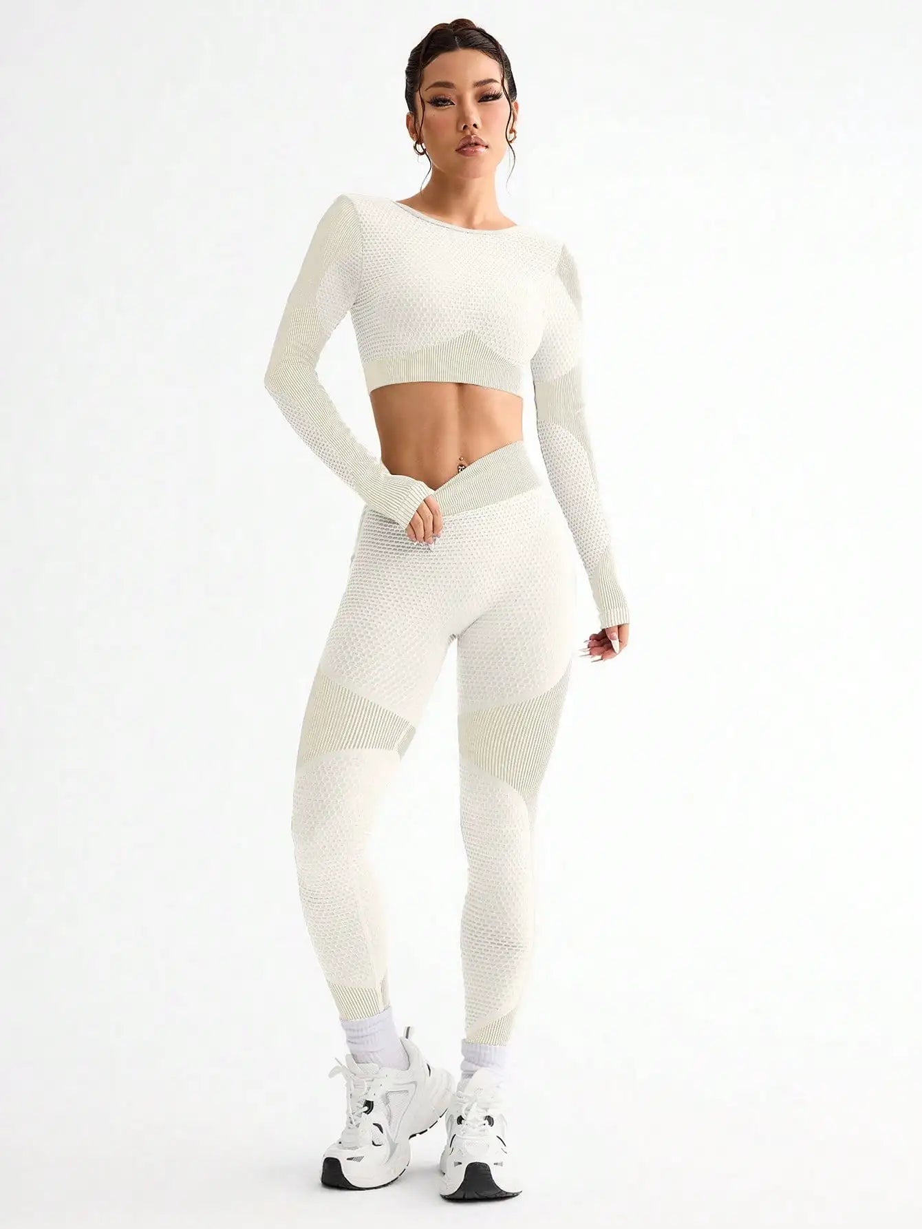 2PCS Sports Yoga Suit - Breathable Seamless Running Fitness Set