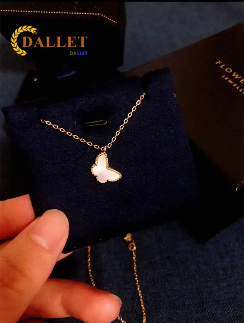 DALLET 100% Real 18K Gold Pendant Women's Cross Necklace AU750 Fashion Party High Quality Accessories Luxury Original Jewelry