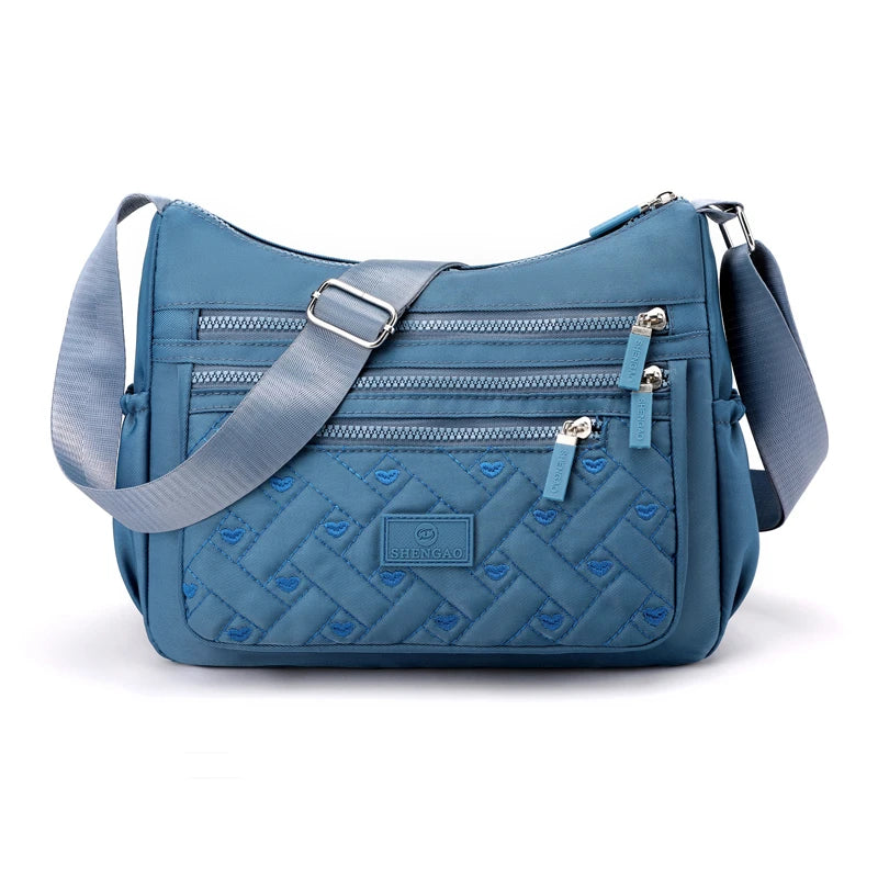High capacity Shoulder Crossbody Bag for Women Purse Waterproof Nylon Handbag Suitable for mothers, shopping, vacation use