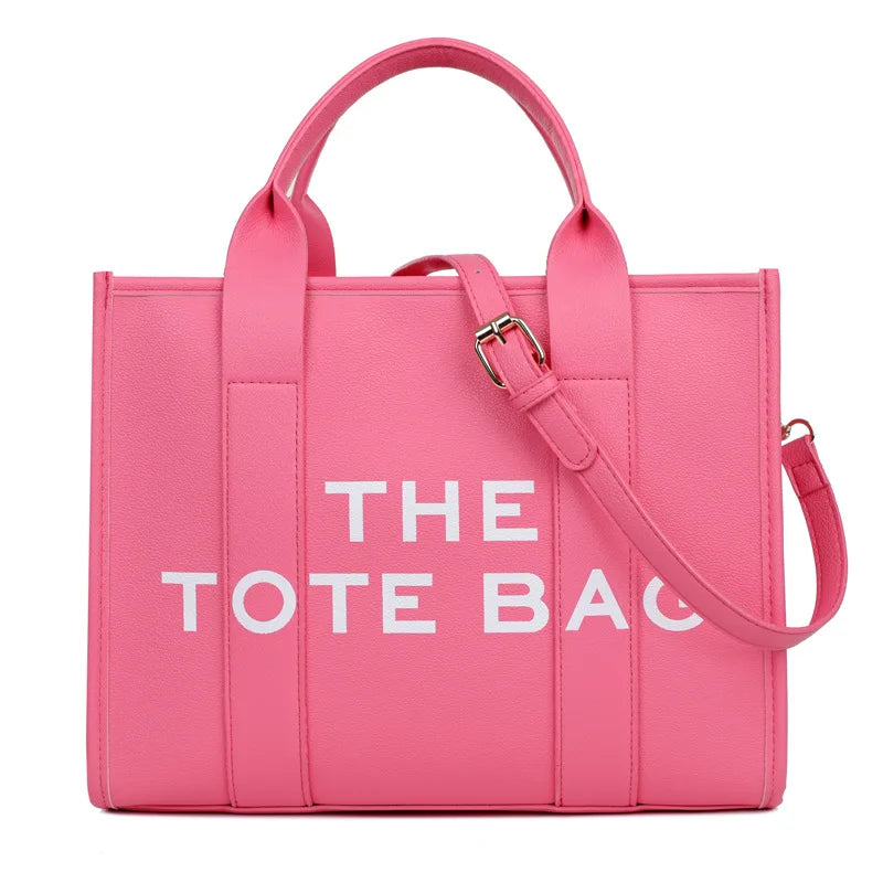 New Solid Color PU leather Women Tote bag Casual and large capacity High Quality handbag For women daily Commuter shoulder bag