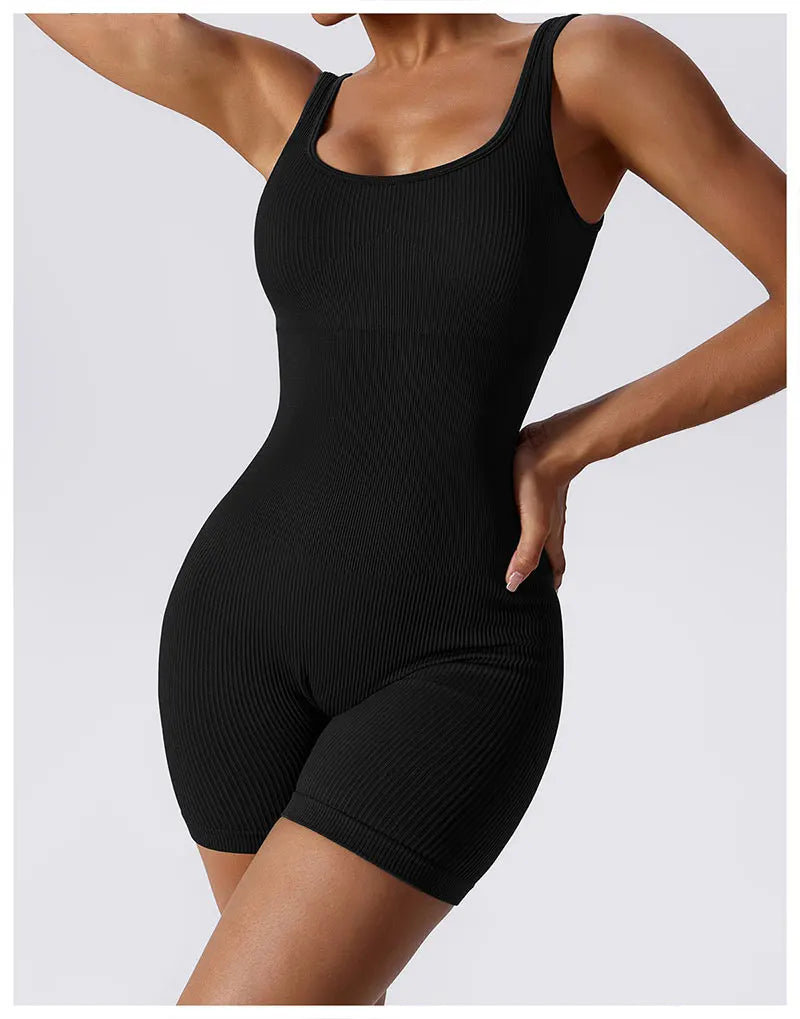Sleeveless Backless Jumpsuits Women Exercise Yoga Jumpsuit Sports Suits Fitness Wear Running Clothes one-pieces Bodysuit Solid