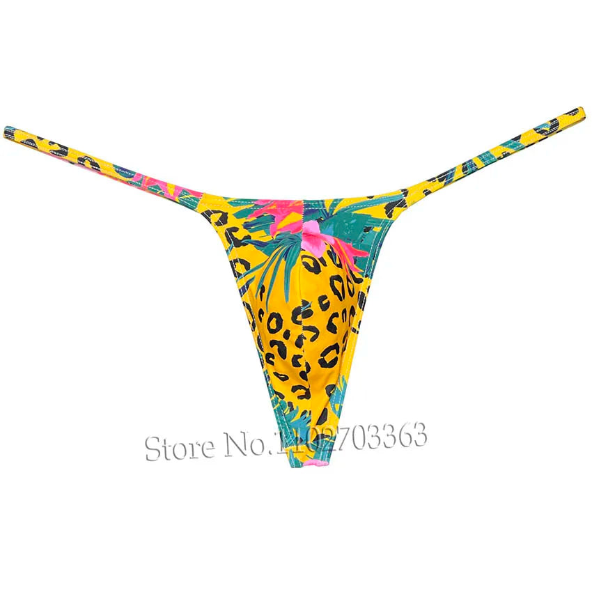 Men's Swim Thongs Micro G-string Enhance Big Pouch Underwear Male T-back Bikini Low Rise Strap Briefs Beach Quick-dry Underpants