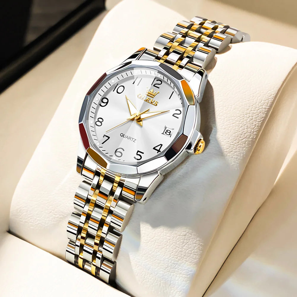 OLEVS Elegant Fashion Women's Watch - Luxury Waterproof Luminous Date
