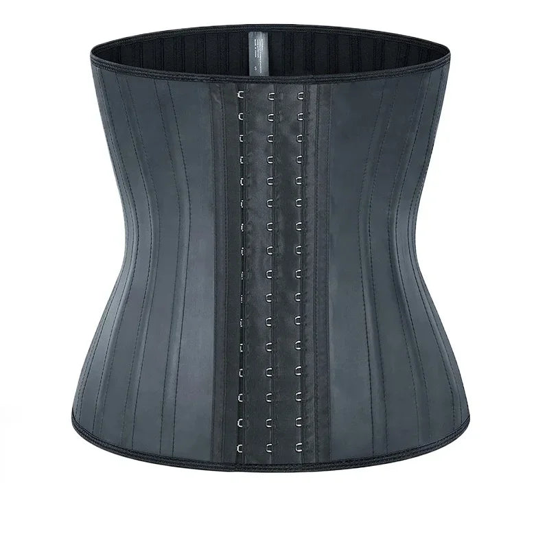 25 Bones Corset Waist Trainer - Latex Body Shapewear Belt
