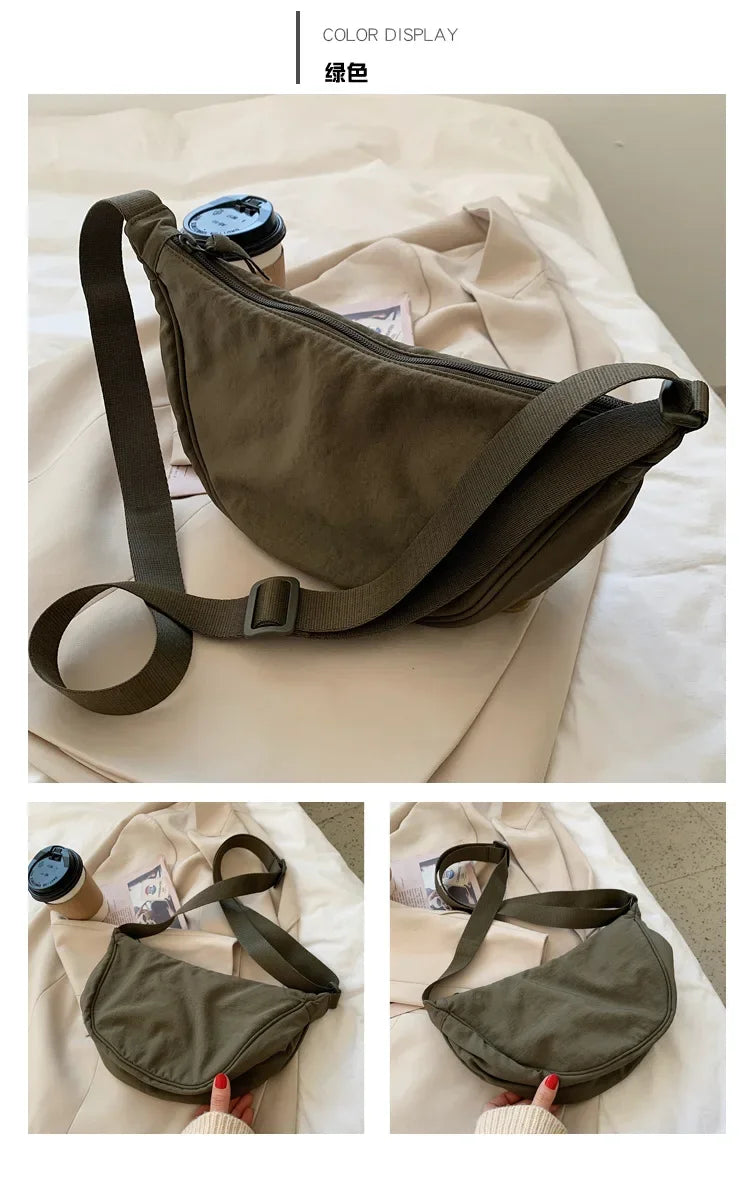 Casual Nylon Crossbody Bag for Women Designer Shoulder Bags Large Capacity Tote Lady Travel Shopper Bag Female Purses 2024