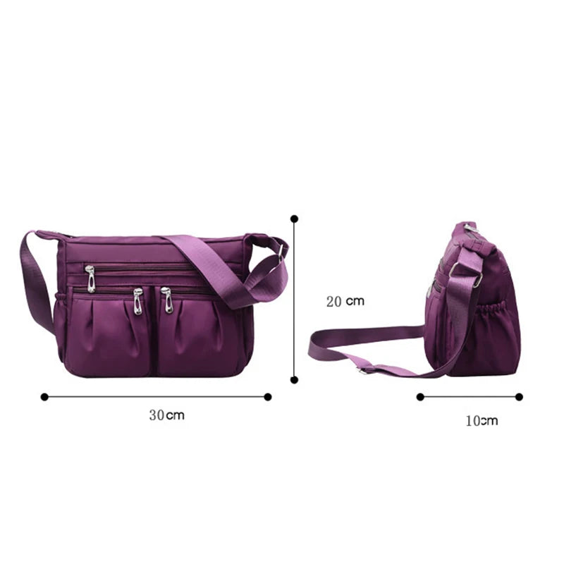 Crossbody for Women Waterproof Tote Casual Nylon Purse Handbag RFID Lightweight Messenger Bag