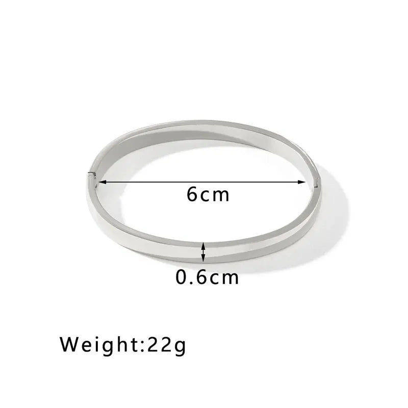 Fashion Design Gold Color Zircon And Cross Nut Nail Bangle Gold & Stainless Steel For Woman Bracelet buckle Classic jewelry