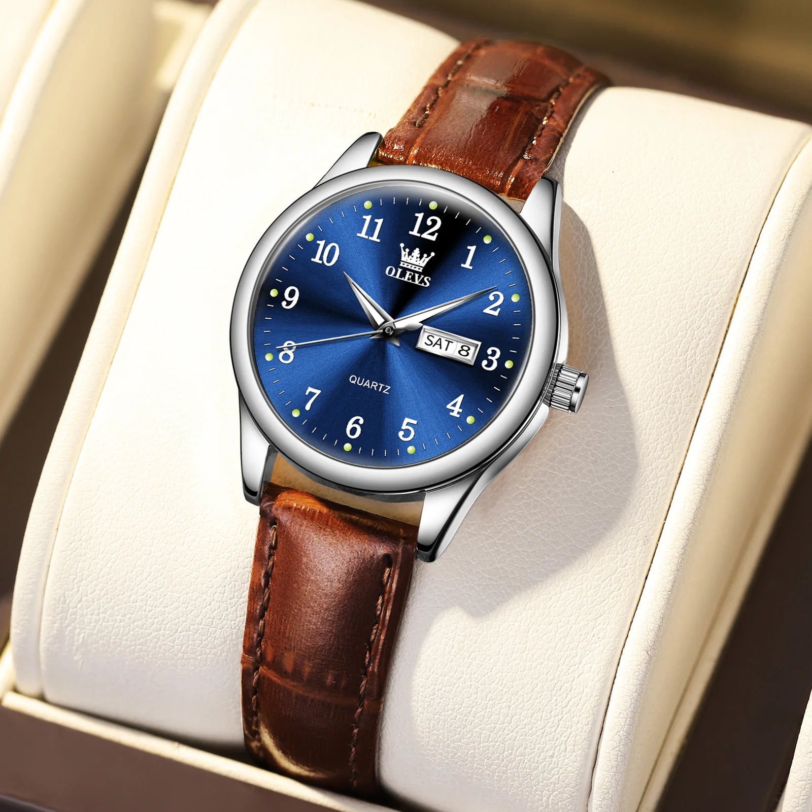 OLEVS Luxury Quartz Watch for Women Elegant Stainless Steel Women's Watches Gifts Waterproof Fashion Trend Simple Ladies Watch