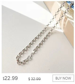 35cm-80cm 1mm Thin Pure Solid 925 Sterling Silver Box Chain Necklace Women Men Girls Jewelry Short to Long Kolye Collares