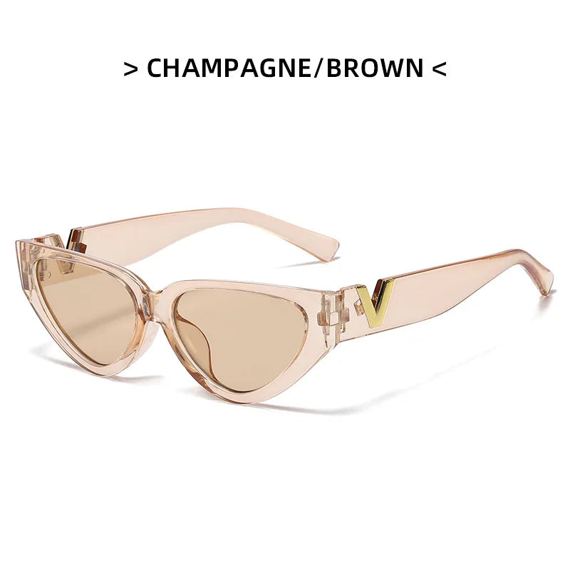 Luxury Glamour Cat Eye Designer Sunglasses - Fashion V Runway UV400