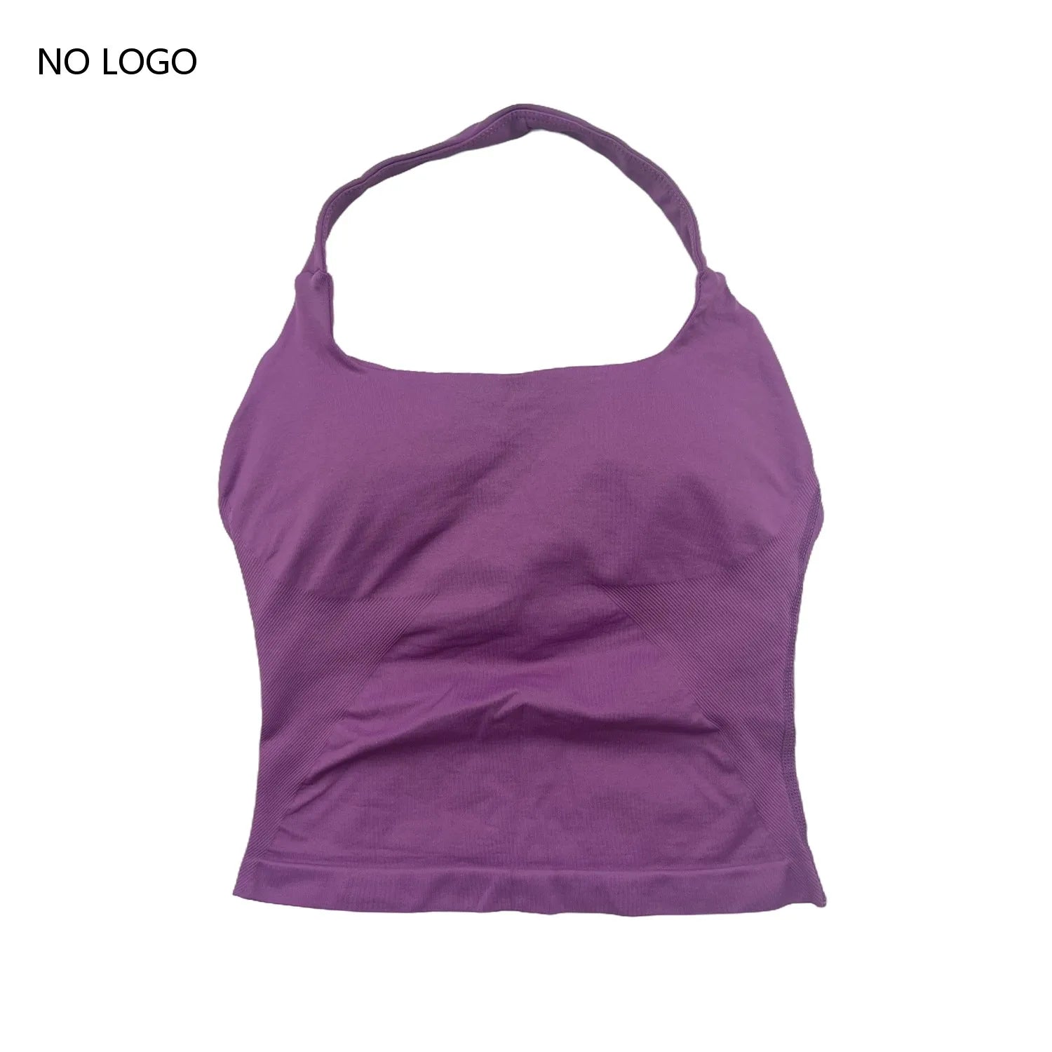 Impact Halter Top Push-Up Sports Bra Backless Design Yoga Tank Top Fitness Workout Activewear Gym Clothes Sports Bras