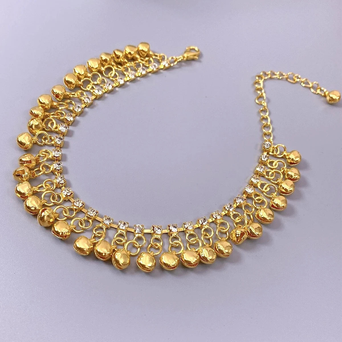 1PC Women's Fashion Trendy Single Row Small Bell Foot Chain Hand Decoration Outdoor Tourism Beach Banquet Party Holiday Gift