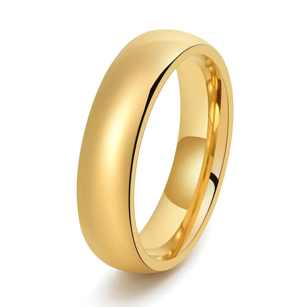Tungsten Carbide Wedding Rings for Women and Men Classic Comfort Fit Dome Bands Simple Gothic Style Engagement Rings