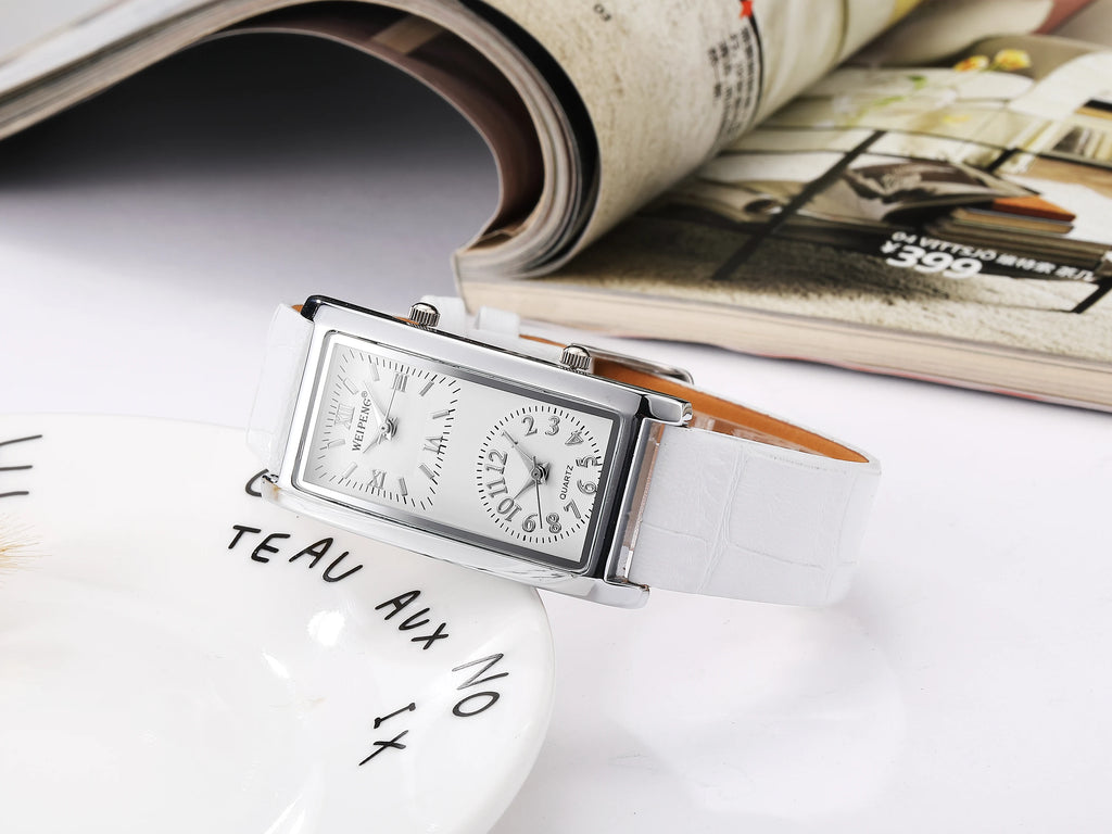 Hot selling fashion leisure business dual time zones dual dial watches for man woman couple watches quartz watches reloj