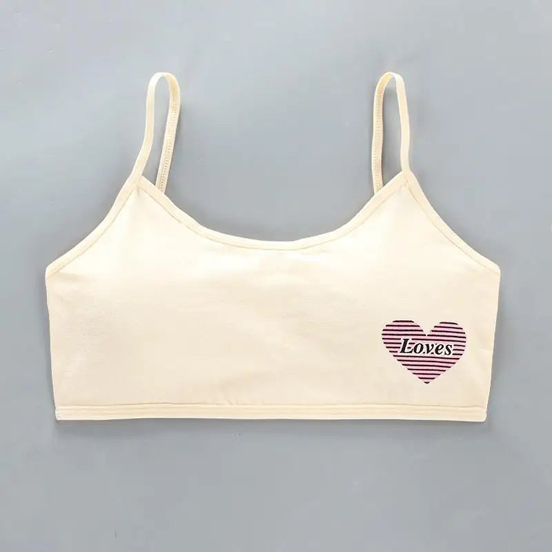 Teenage Girls Training Bras - Cotton Soft Sports Bra 8-16 Years