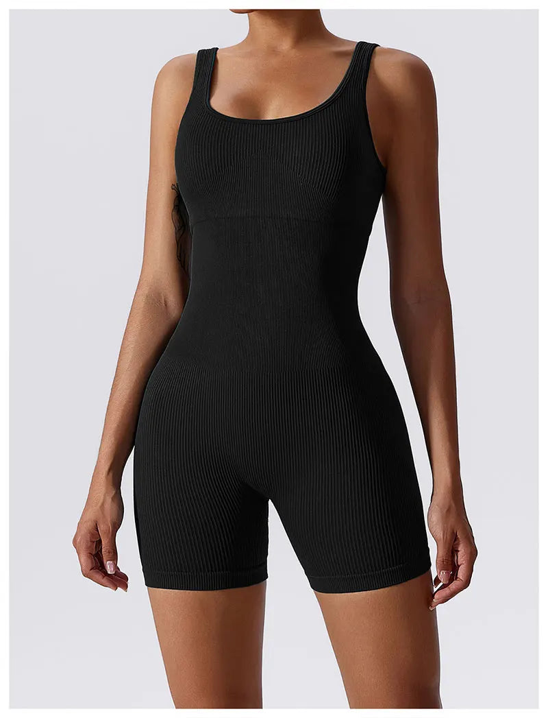 Sleeveless Backless Jumpsuits Women Exercise Yoga Jumpsuit Sports Suits Fitness Wear Running Clothes one-pieces Bodysuit Solid