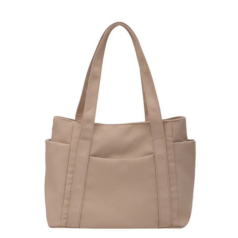 High Quality Commuting Tote Bag Simple Nylon Women's Shoulder Bag Large Capacity Student Class Handbag