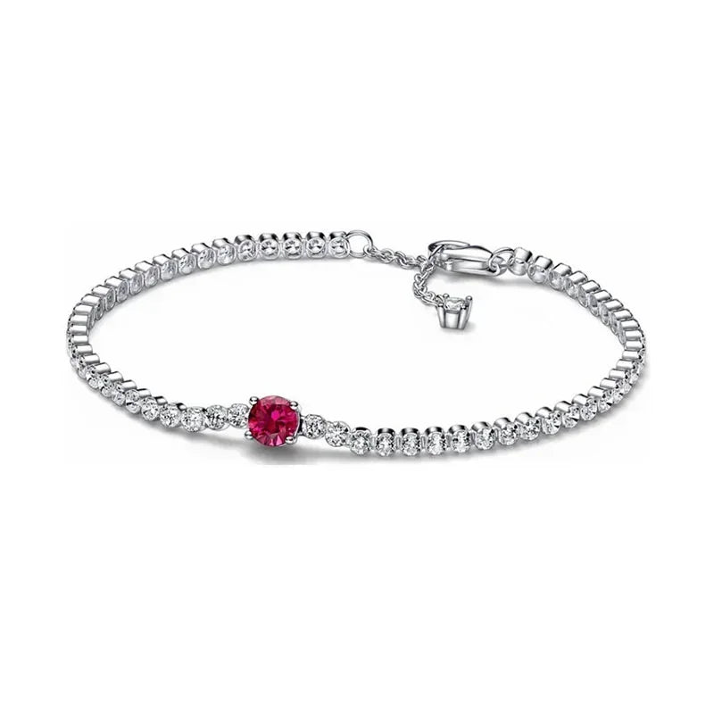 Hot selling 925 Sterling Silver Exquisite Stars Heart-shaped All Zircon Tennis Bracelet Luxurious Charm Bracelet Surprise Gifts