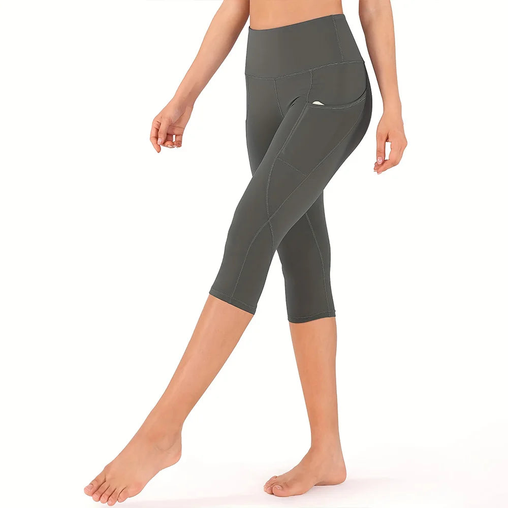 Capri Leggings for Women High Waisted Capri Leggings with Pockets for Women Yoga Pants Workout Capri Pants