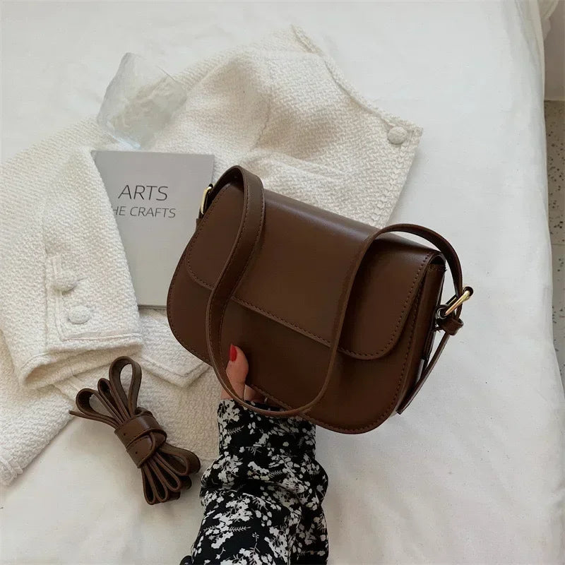 Advanced Texture Retro Small Saddle Bag Women 2025 New Popular All-Match Messenger Bag Fashion Underarm Bags Square Sling Bag