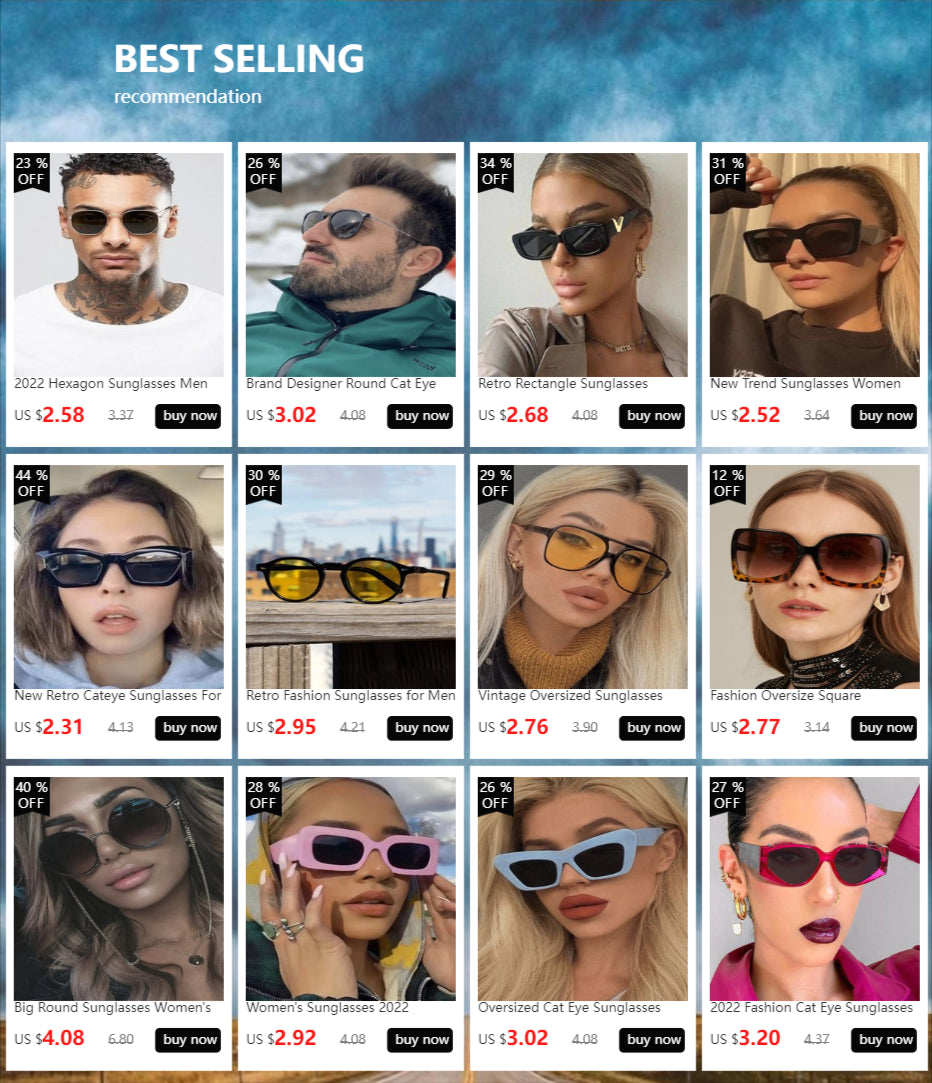 Retro Rectangle Small Frame Sunglasses - Vintage Designer Black Women