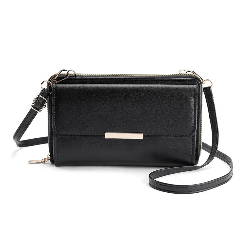 Fashion Women Luxury Leather Single Shoulder Bags Ladies Large Capacity Crossbody Mobile Phone Purse Female Messenger Wallet