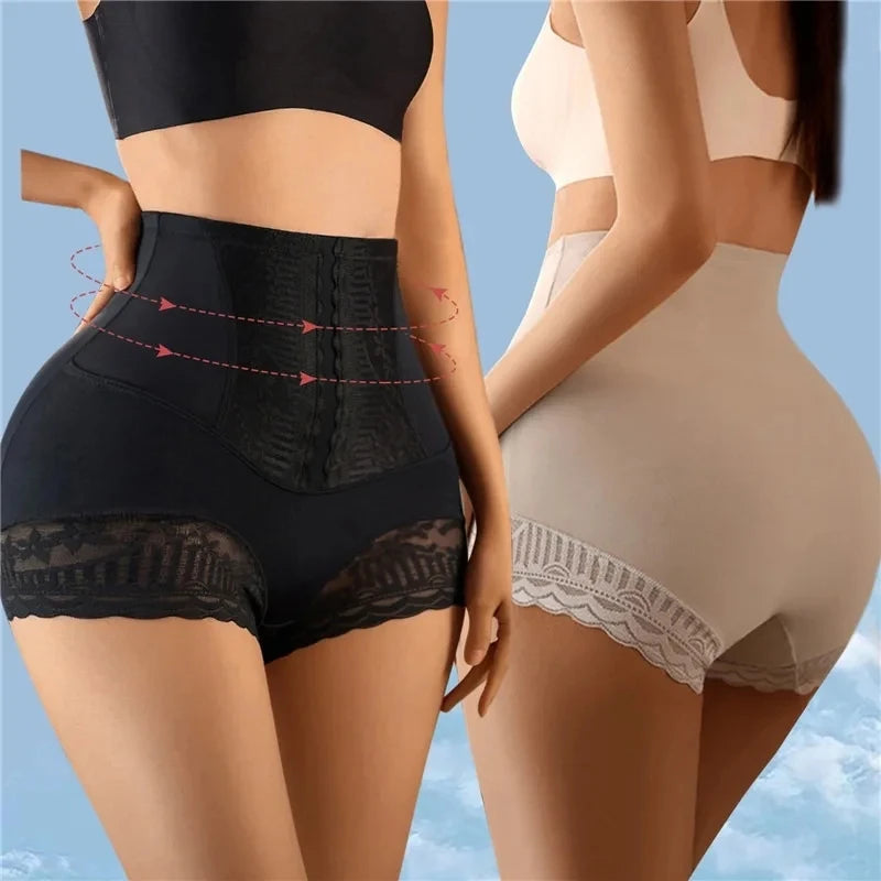 High Waist Control Panties - Seamless Lace Postpartum Shapewear