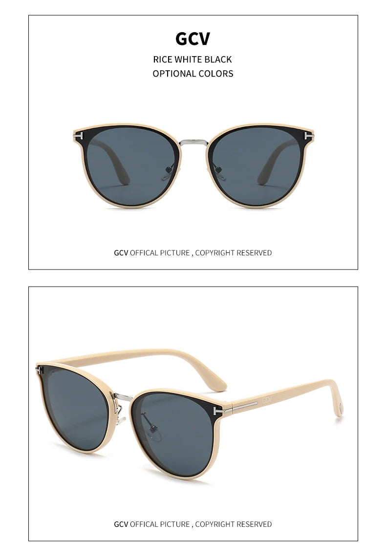2025 GCV Polarized Cat Eye Sunglasses - Luxury Ultralight Tourism Party
